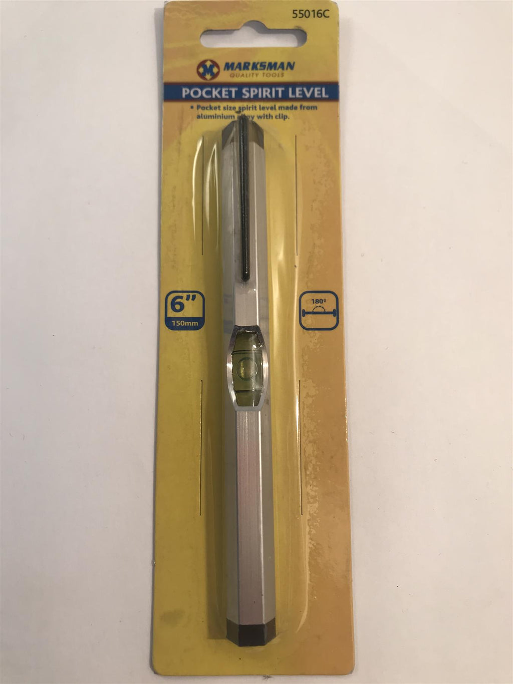 6" PEN SIZE MINI POCKET SPIRIT LEVEL ALUMINIUM LIGHT HANDY TOOL CLIP
