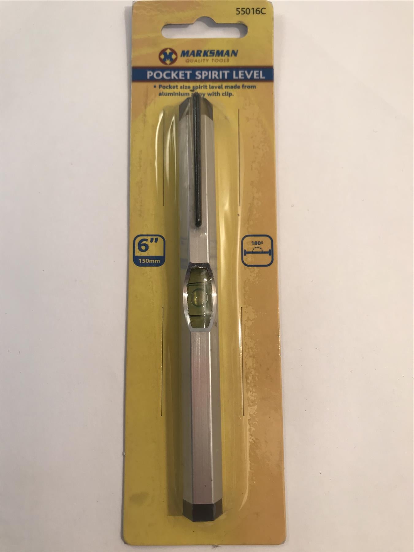 6" PEN SIZE MINI POCKET SPIRIT LEVEL ALUMINIUM LIGHT HANDY TOOL CLIP