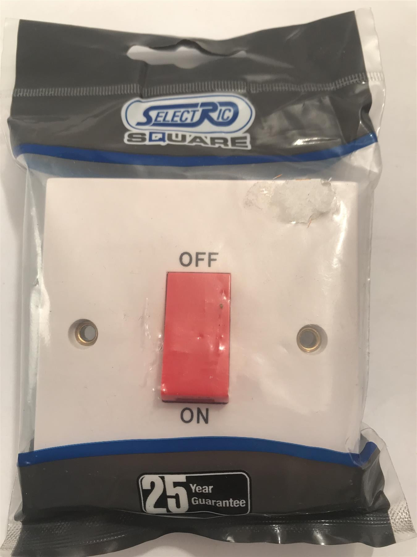 Selectric Square 45 Amp DP Switch 1 Gang Plate  LG951