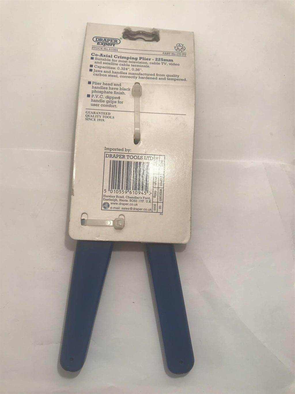 Draper Expert 61094 225mm 0.36" Coaxial Crimping Tool