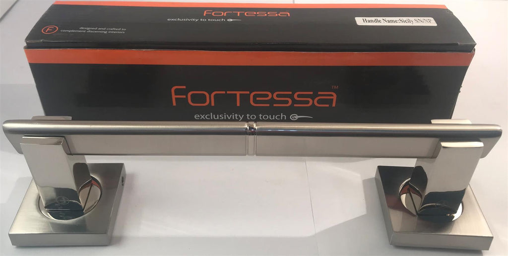 Fortessa FACSIC-SN/NP Sicily Satin Nickel/Nickel Polished Door Handle
