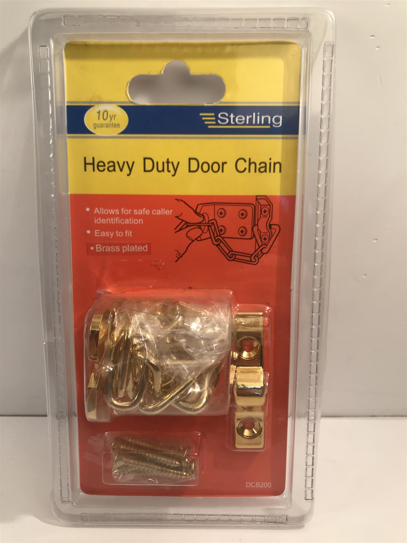 Sterling DCB200 Heavy Duty Door Chain Brass Plated