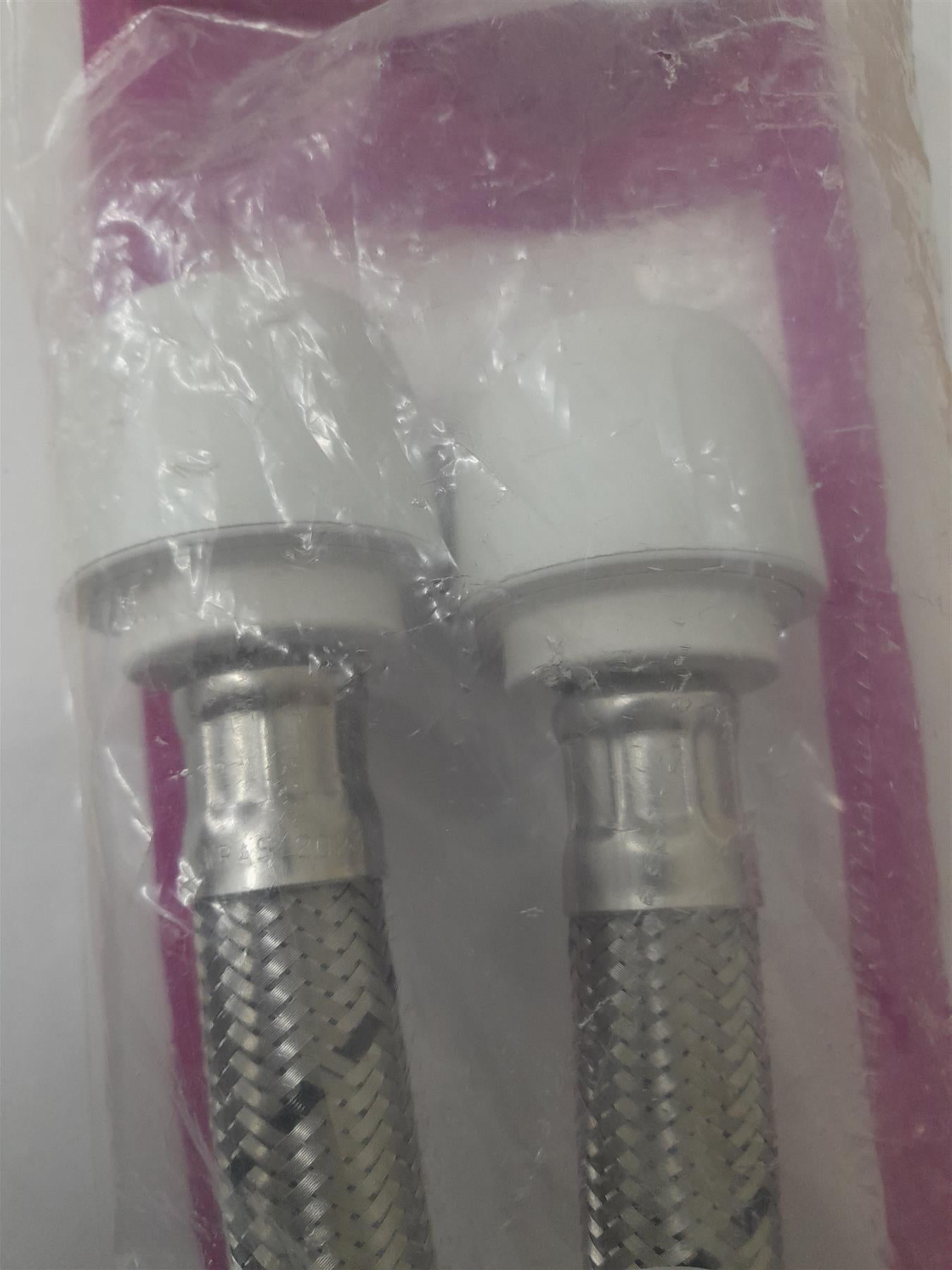 Hep2O HD225B/22W Flexible Tap Connectors Silver 22mm x ¾ 2 Pack