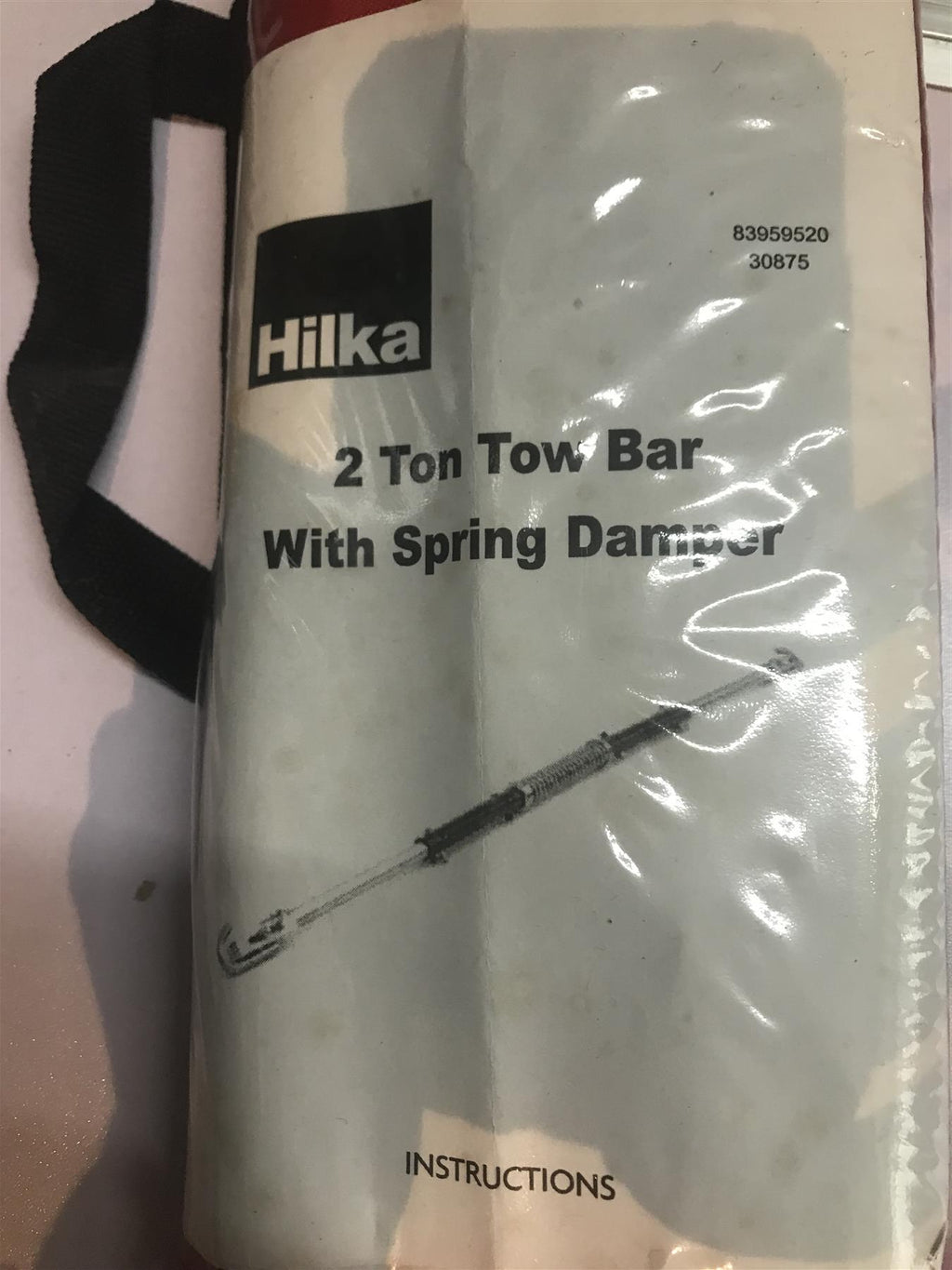 Hilka 2 Tonne Tow Bar With Spring Damper - Rigid Steel Towing Bar 83959520