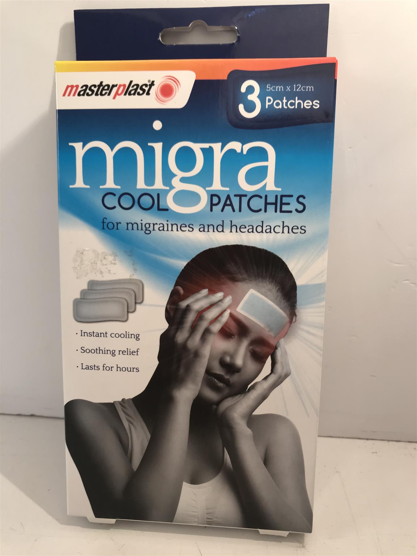 Masterplast Migra Cool Patches Instant Relief Migrane & Headache 3 Patches