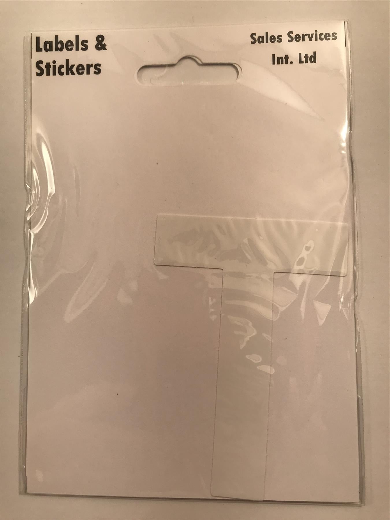 White Letter T Self  Adhesive Waterproof Sticker 8 x 6cm