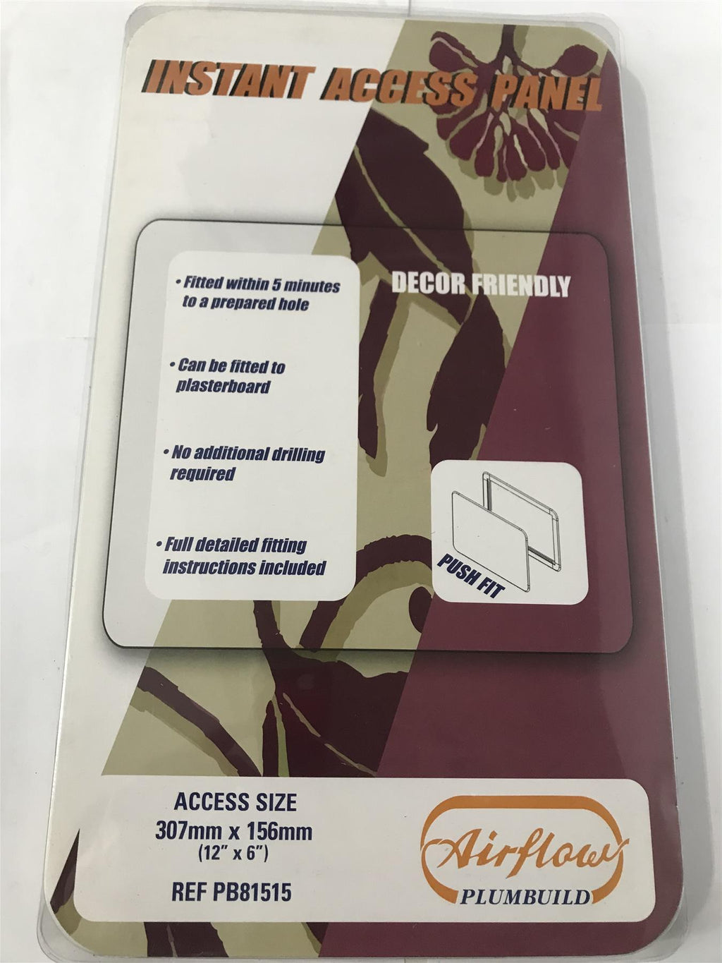 Airflow Access Panel 307mm x 156mm (12" x 6")  PB81515