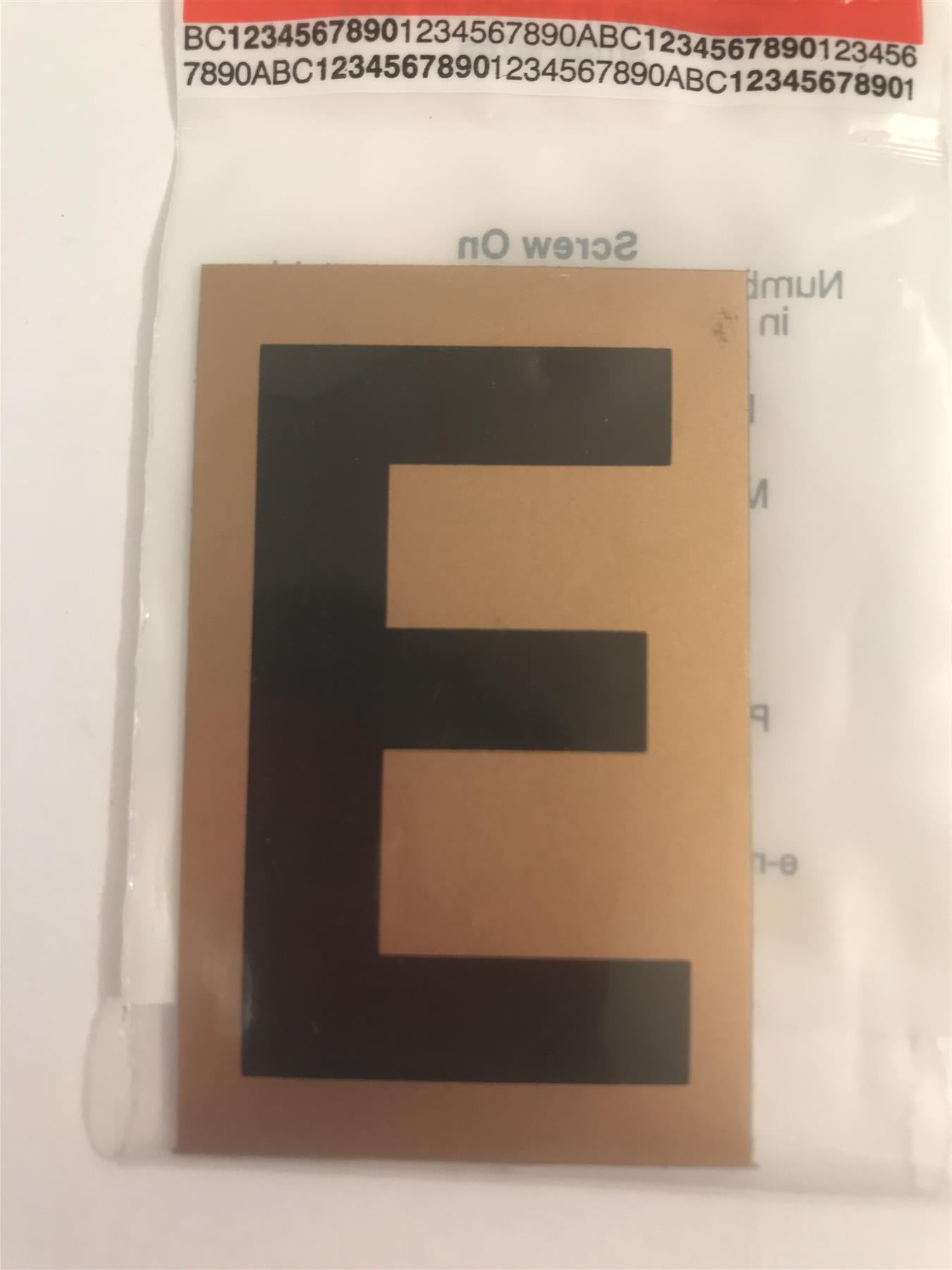 Best Gold/Black Letter E Self Adhesive 1" x 2"