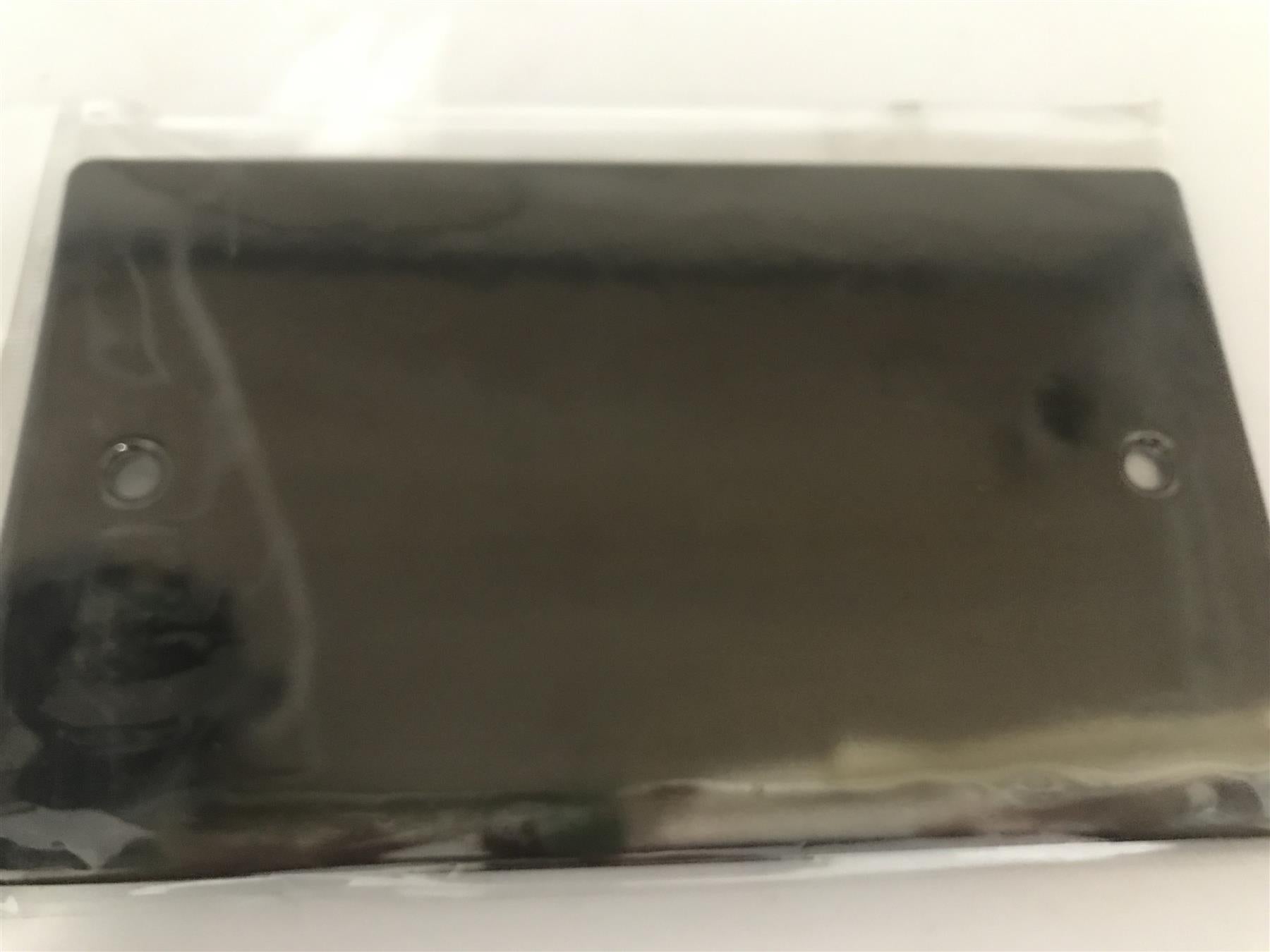 2 Gang Blank Plate Black