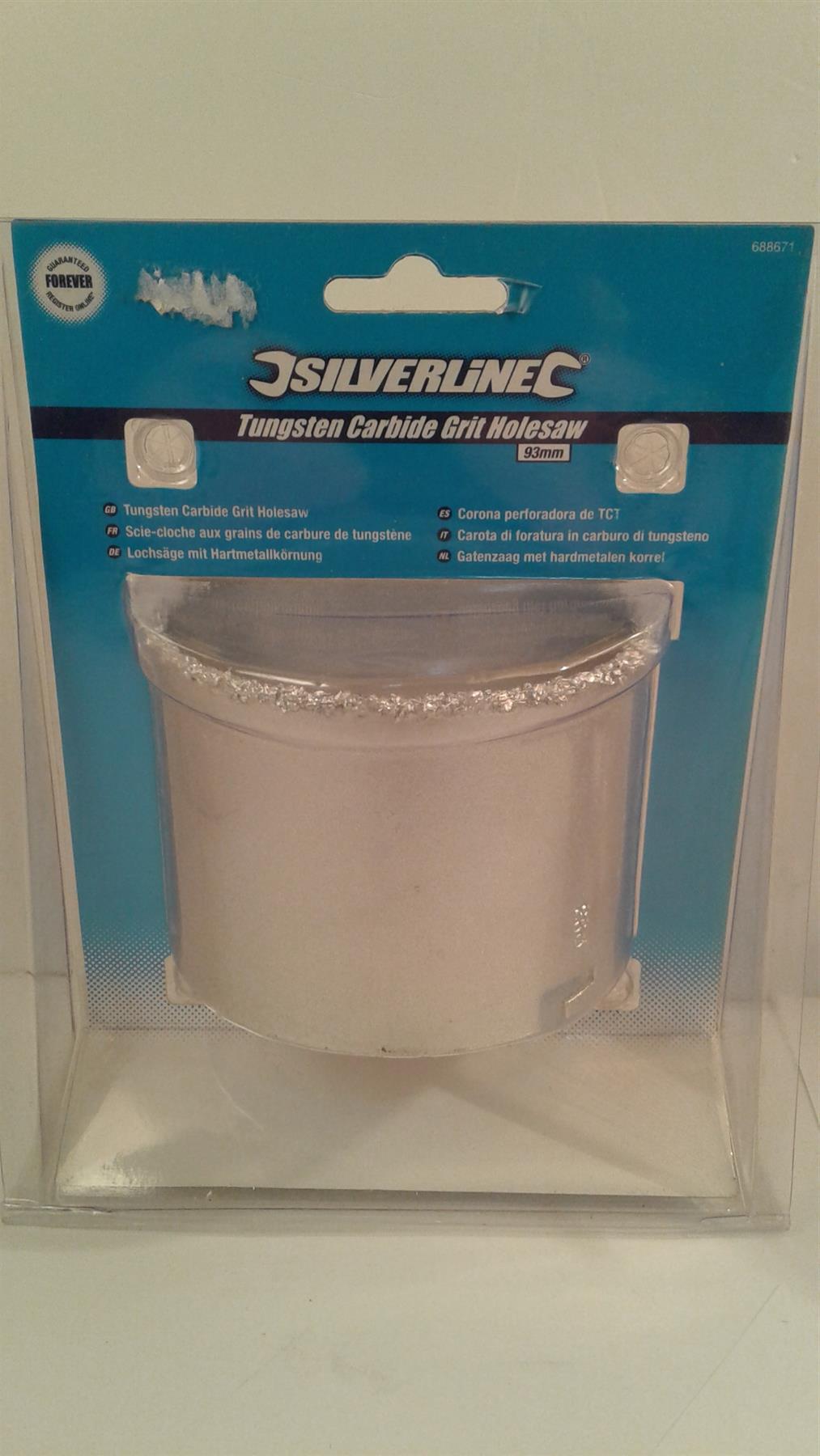 Silverline Tungsten Carbide Grit Holesaw 93mm 688671