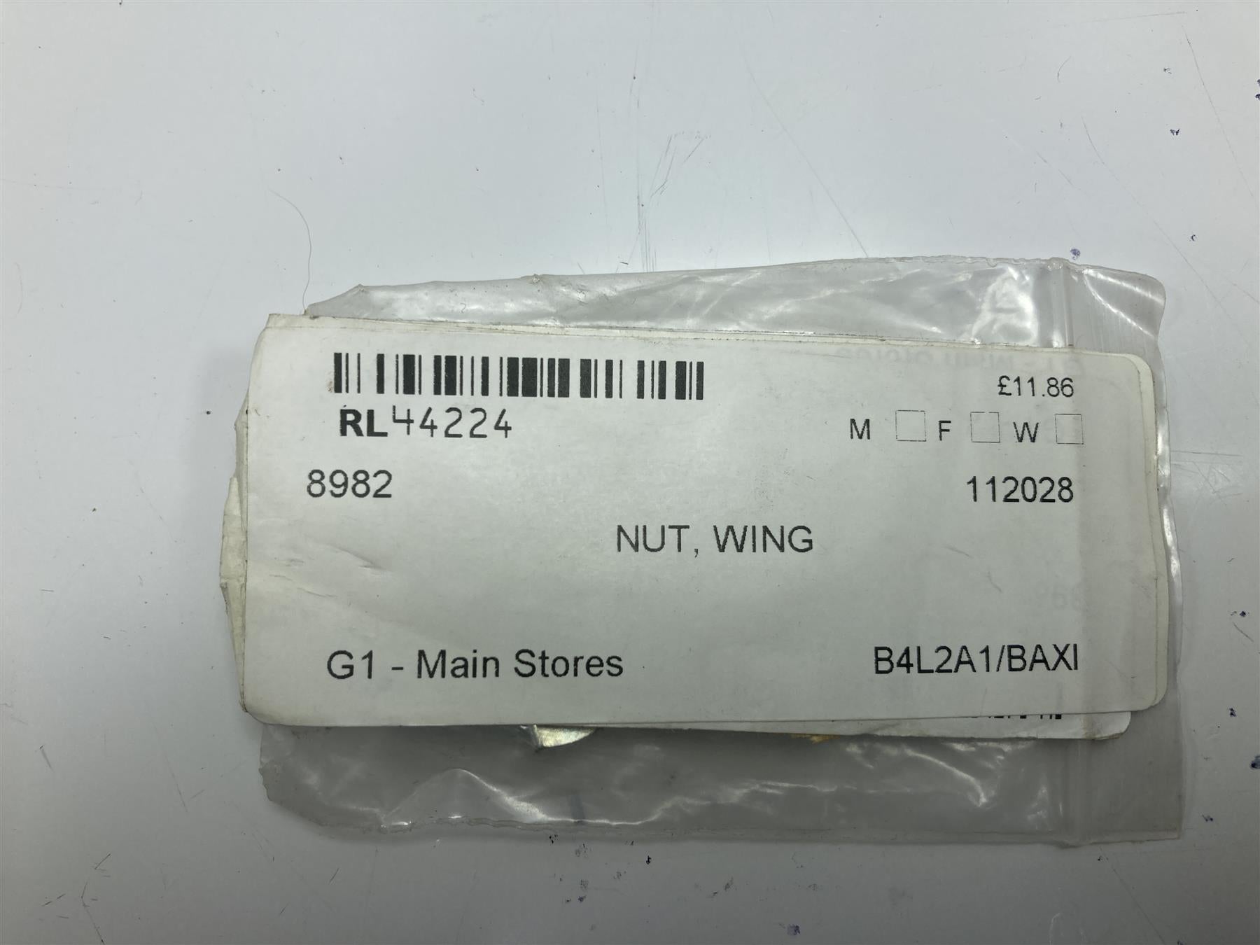 Baxi 112028 Nut, Wing