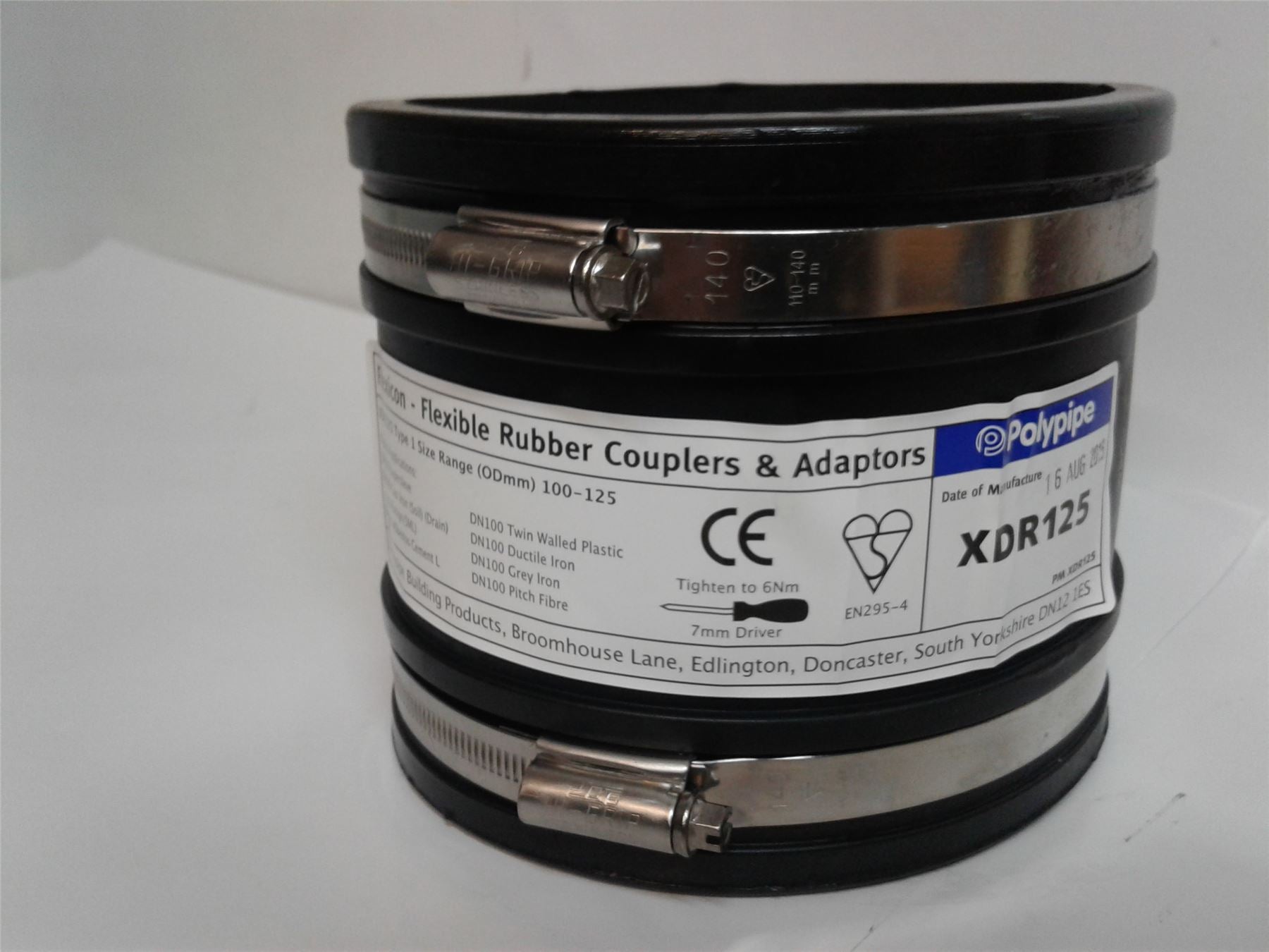 NEW Polypipe Flexicon 110mm-125mm COUPLERS & ADAPTERS XDR125