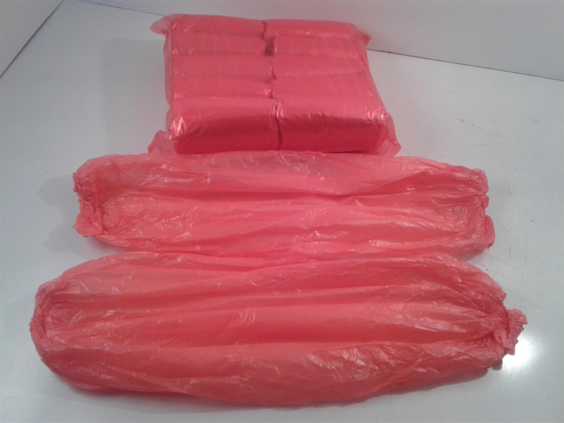 100 X Red Disposable Plastic Arm Sleeves, Covers Oversleeves Cleaning Protective
