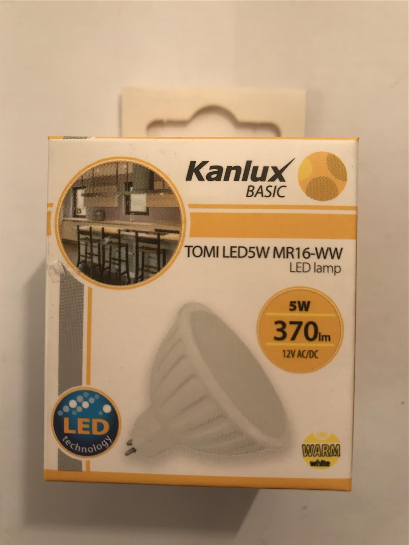 Kanlux TOMI LED 5W MR16-WW 370lm 3000k  22704