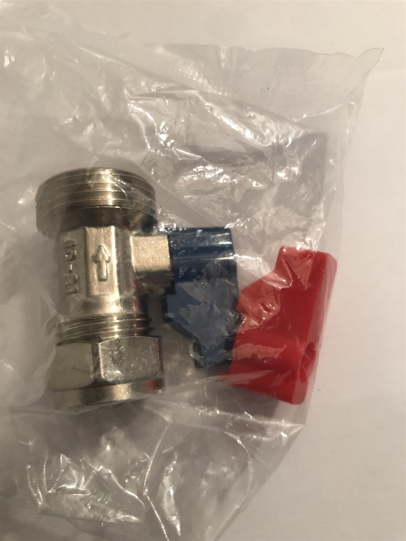 Westco washing machine dishwasher straight taps 15MM X 3/4" red and blue