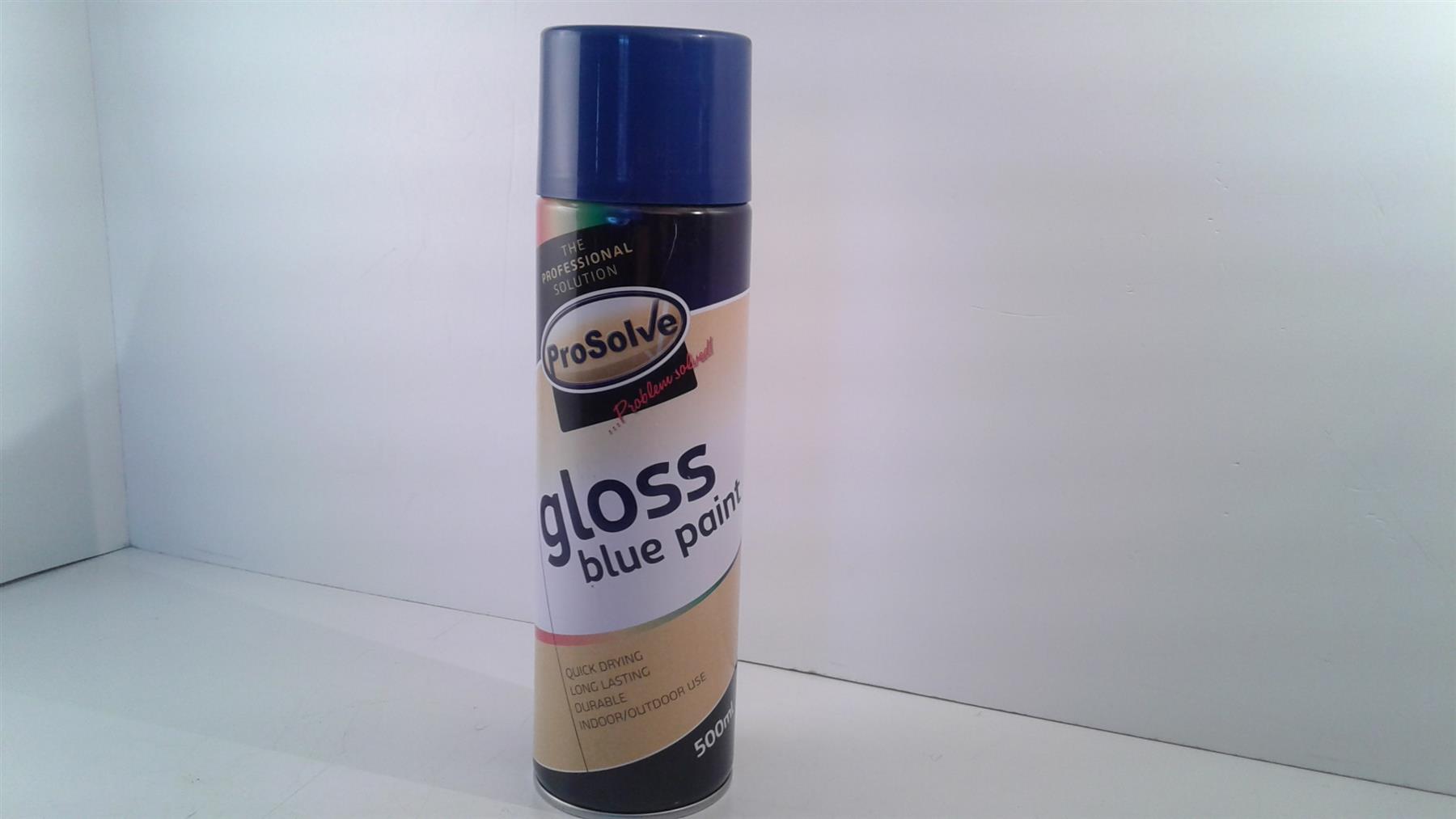 ProSolve Blue Gloss Spray Paint Indoor Outdoor Wood Metal 500ml