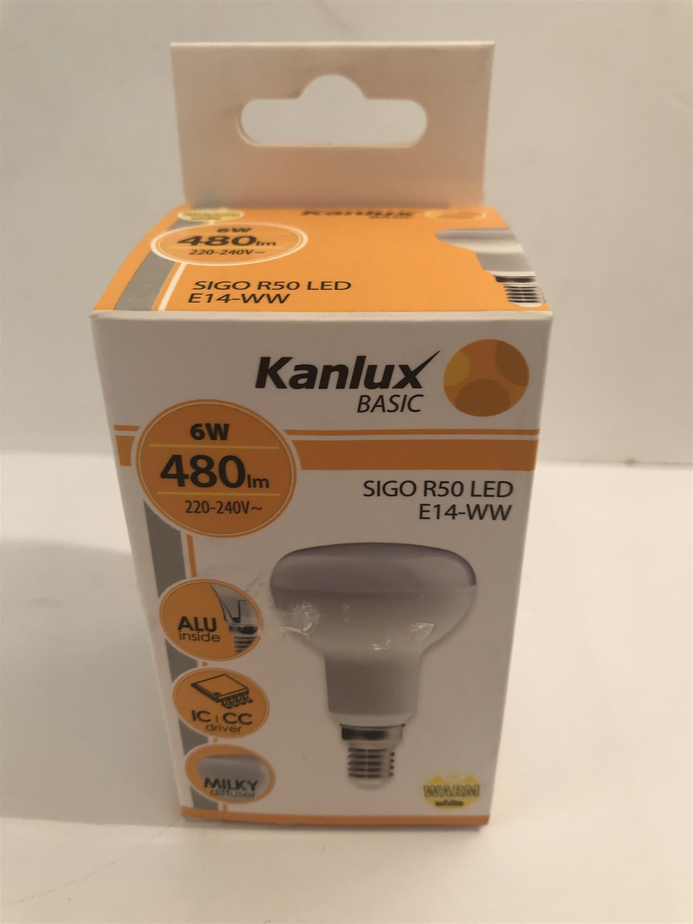 Kanlux Sigo R50 LED 6W E14-WW 480 lm 3000k (Milky Diffuser)  22735