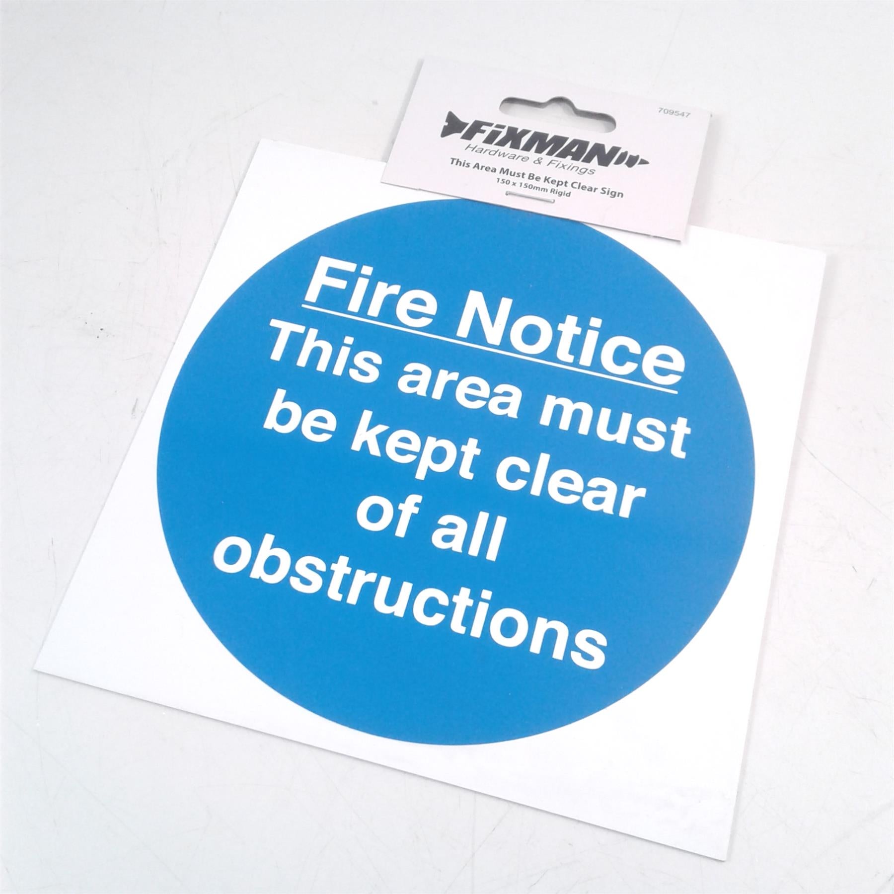 This Area Must Be Kept Clear Rigid Sign 150 x 150mm