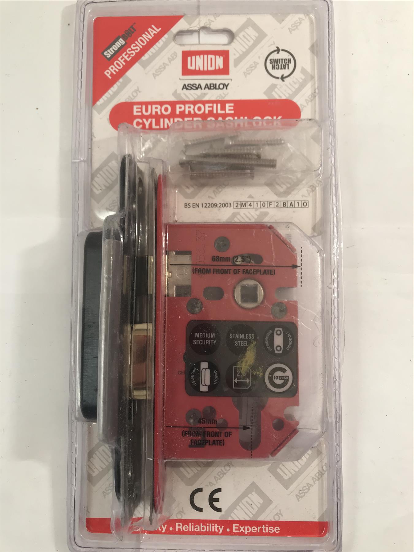 Union Euro Profile Cylinder Sashlock  YL22EUS-SS-2.5