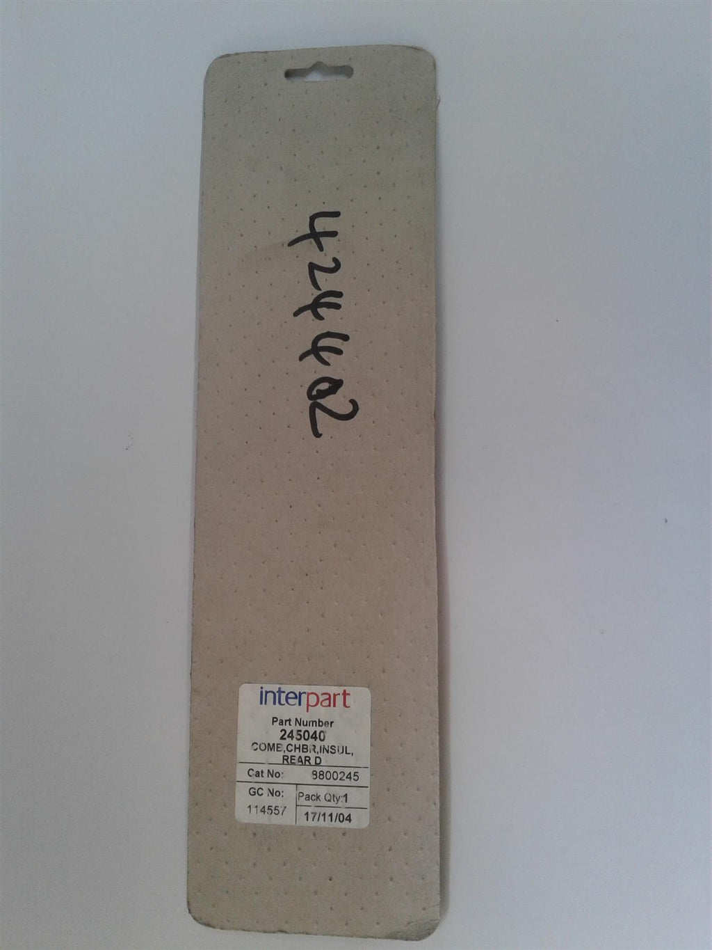 NEW Baxi 245040 combustion chamber insulation rear