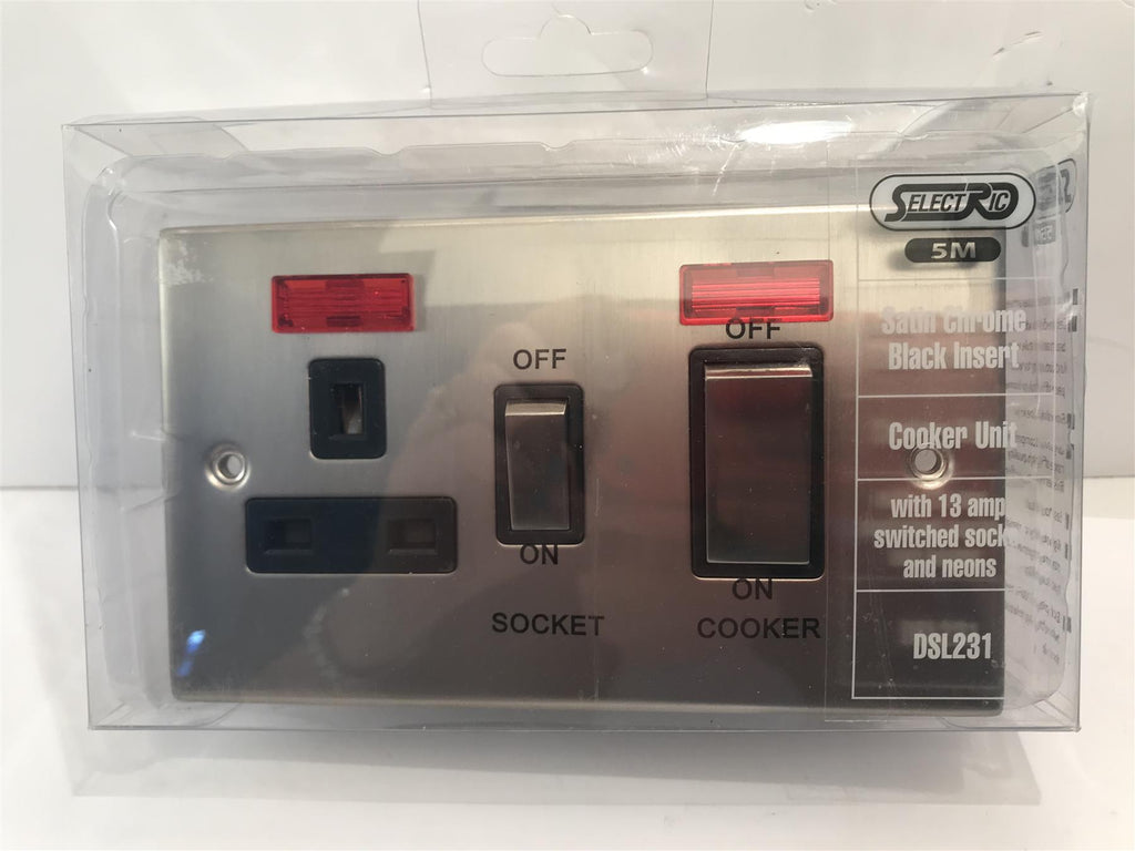 SATIN CHROME BLACK INSERT COOKER UNIT 13A SKT DSL231