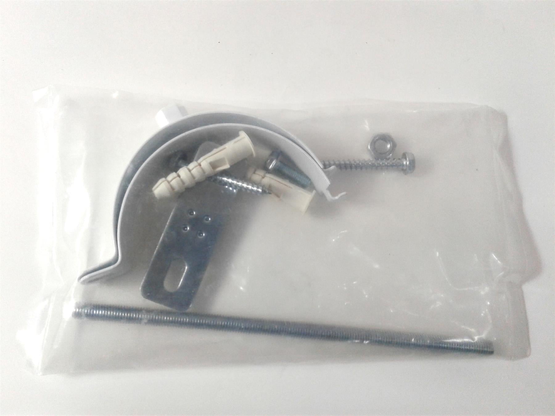 NEW UNIVERSAL FLUE BRACKET KIT 100MM  WHITE WITH  SCREWS