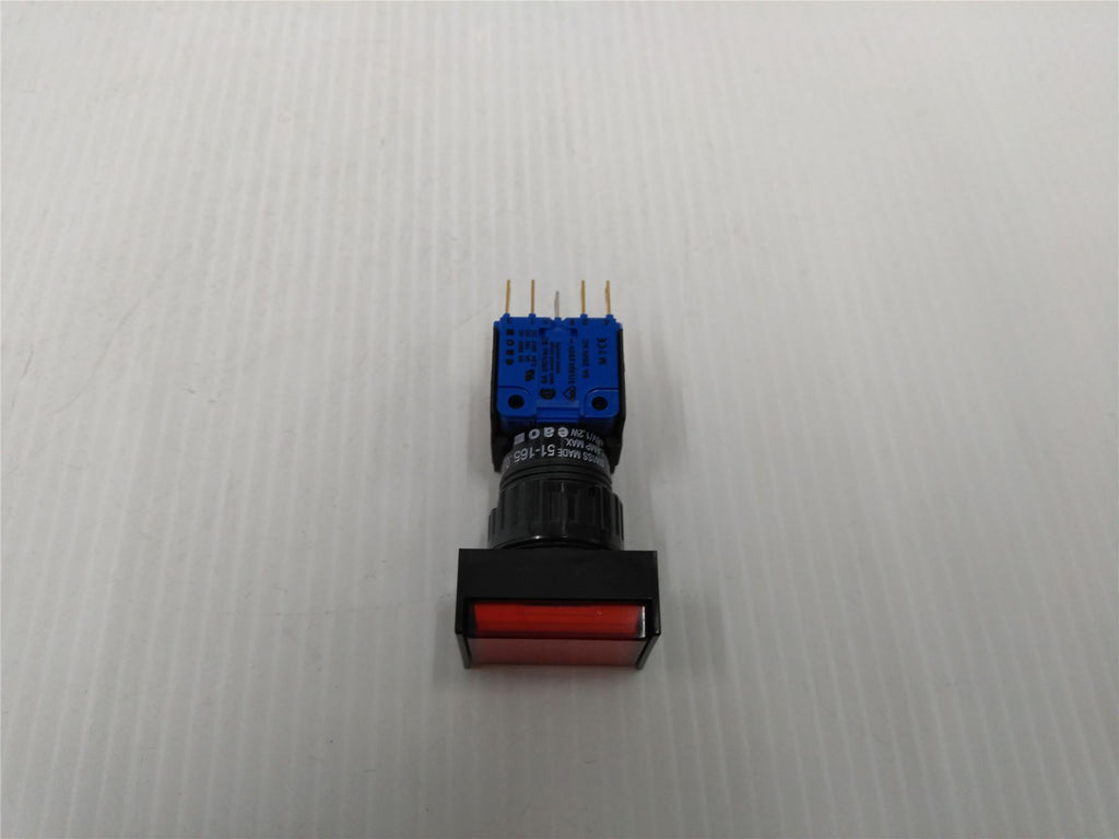 NEW EAO RECTANGULAR PUSHBUTTON SWITCH ACTUATOR RED 51-165.0