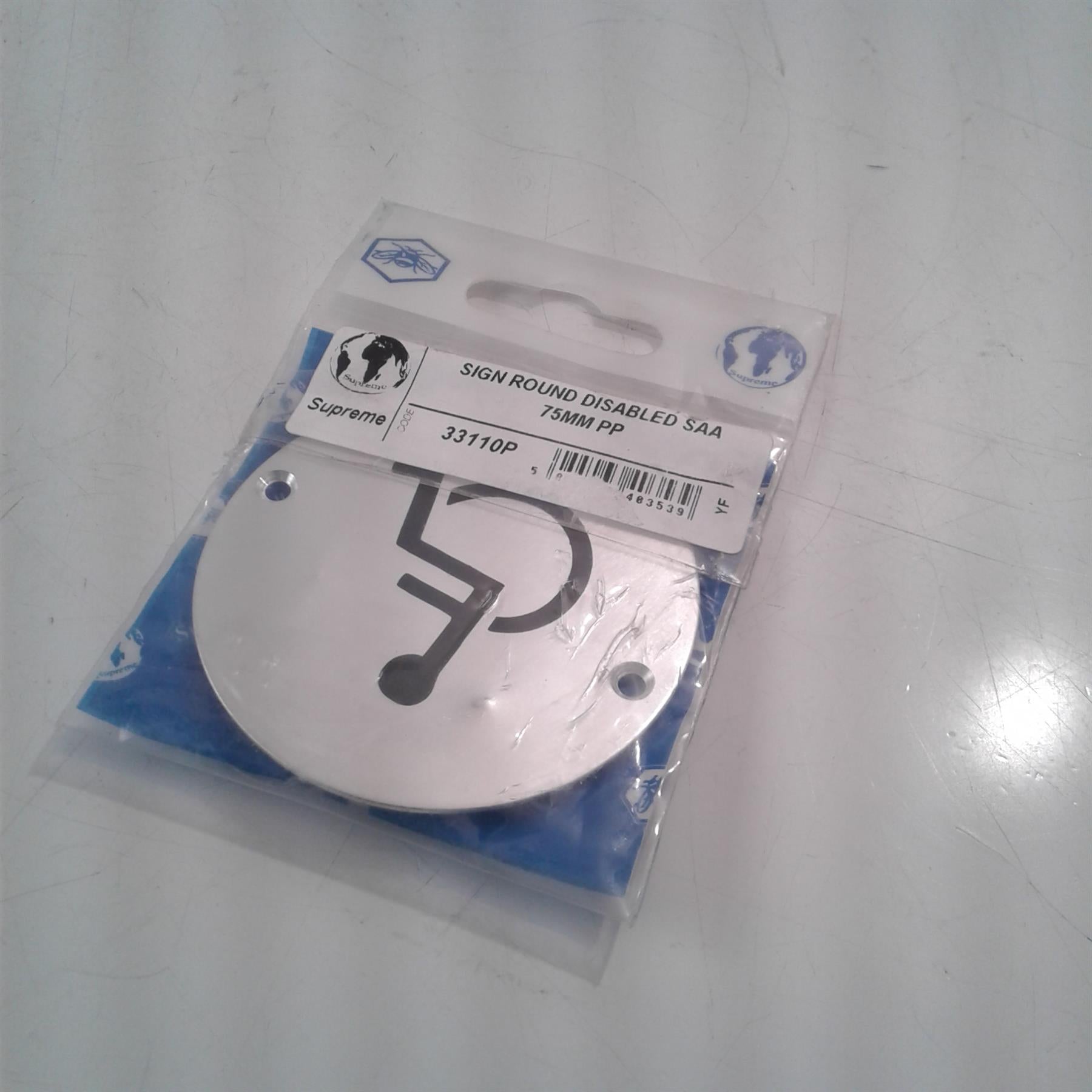 Supreme Round Disabled WC Sign