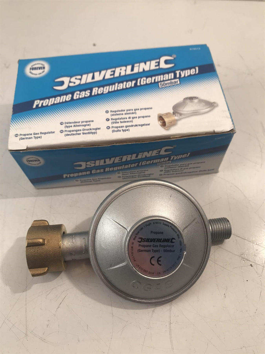 Silverline Propane Gas Regulator (German Type) 50mbar - 878513