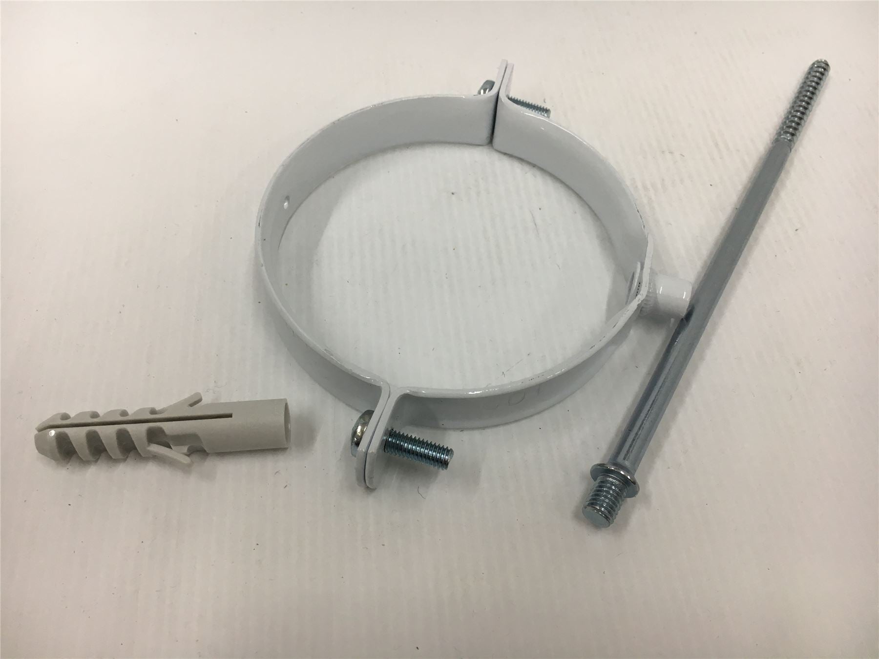 NEW FLUE CLAMP SUPPORT BRACKET 100mm 4" WITH 200MM FIXING SCREW