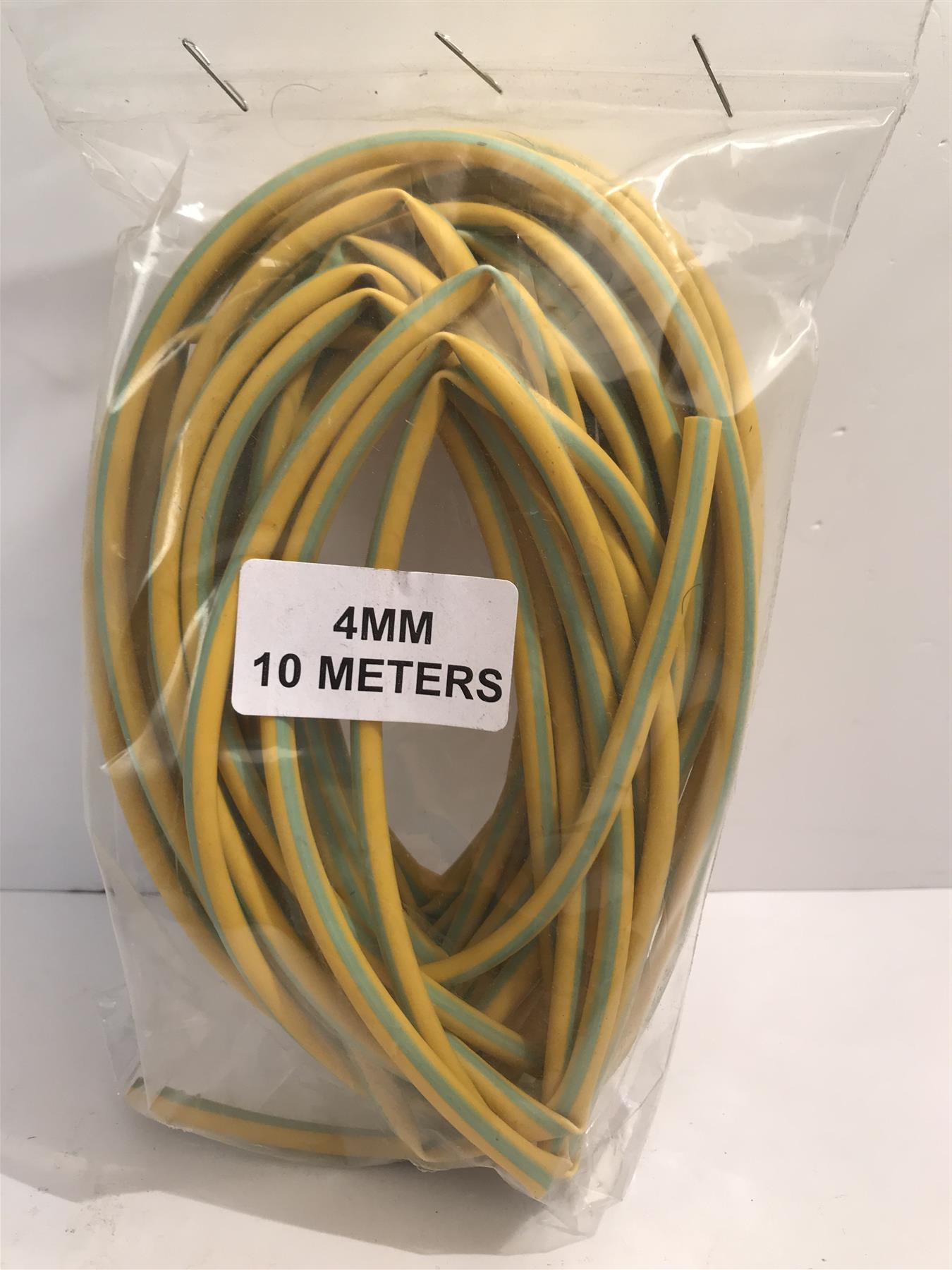 Green/Yellow PVC Sleeving 4mm x 10m