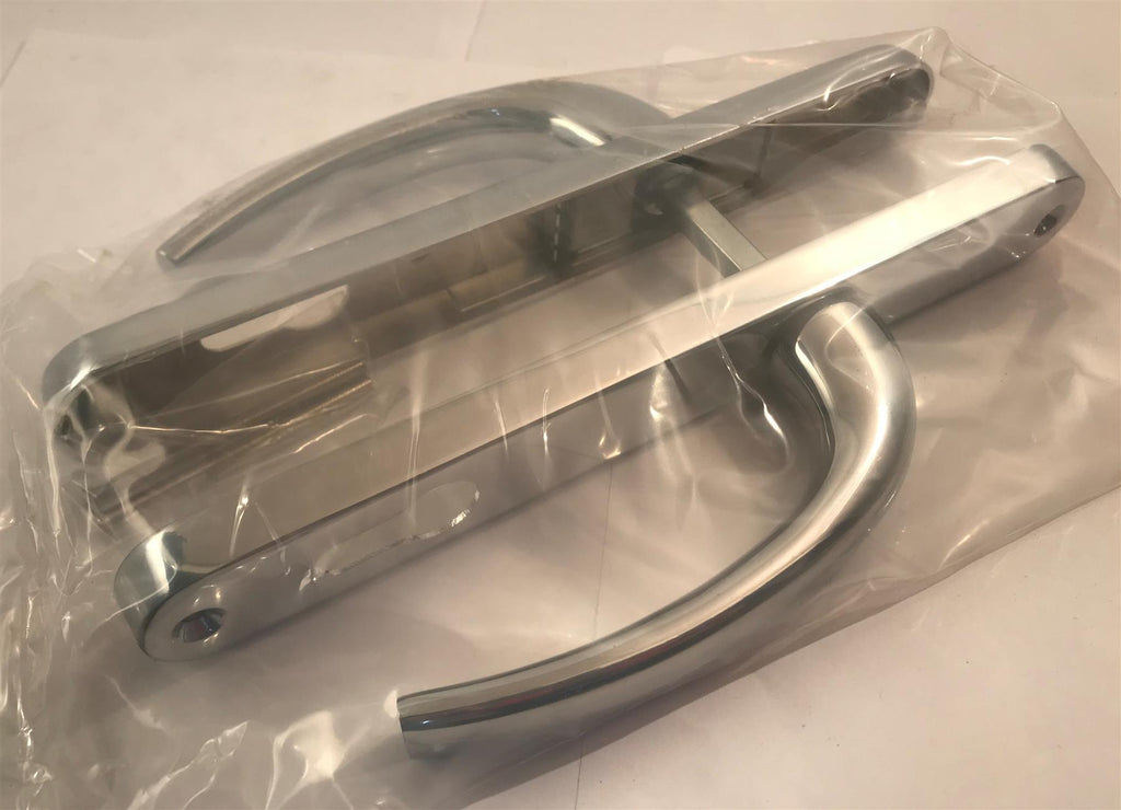 San Marino Euro Profile Polished Chrome Door Handles 92mm PO/143950
