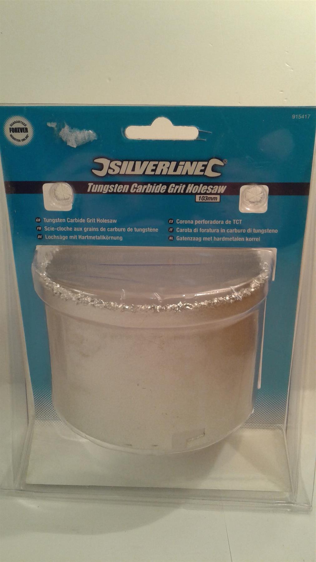 Silverline Tungsten Carbide Grit Holesaw 103mm 915417
