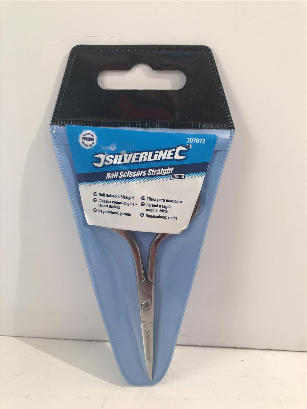 Silverline 307672 Stainless Steel Straight Nail Scissors 90mm