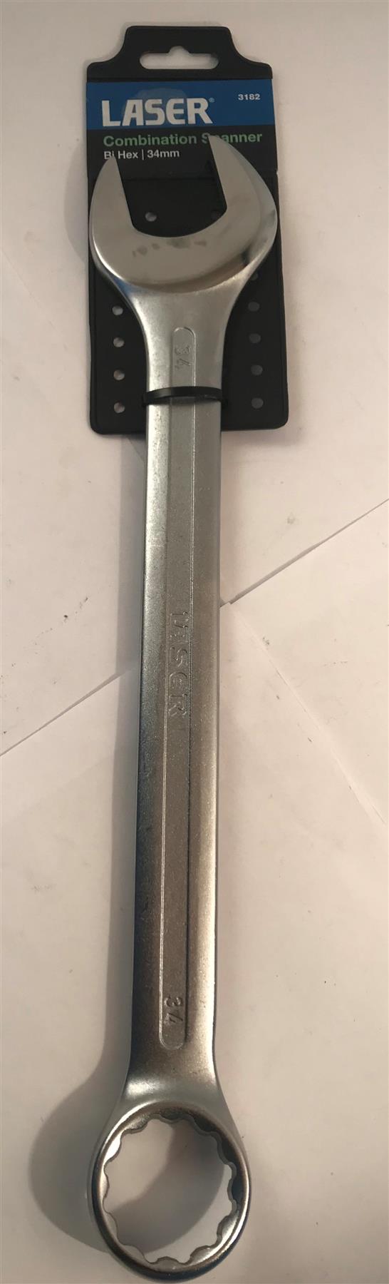 Laser Chrome Vanadium Combination Spanner 34mm  3182