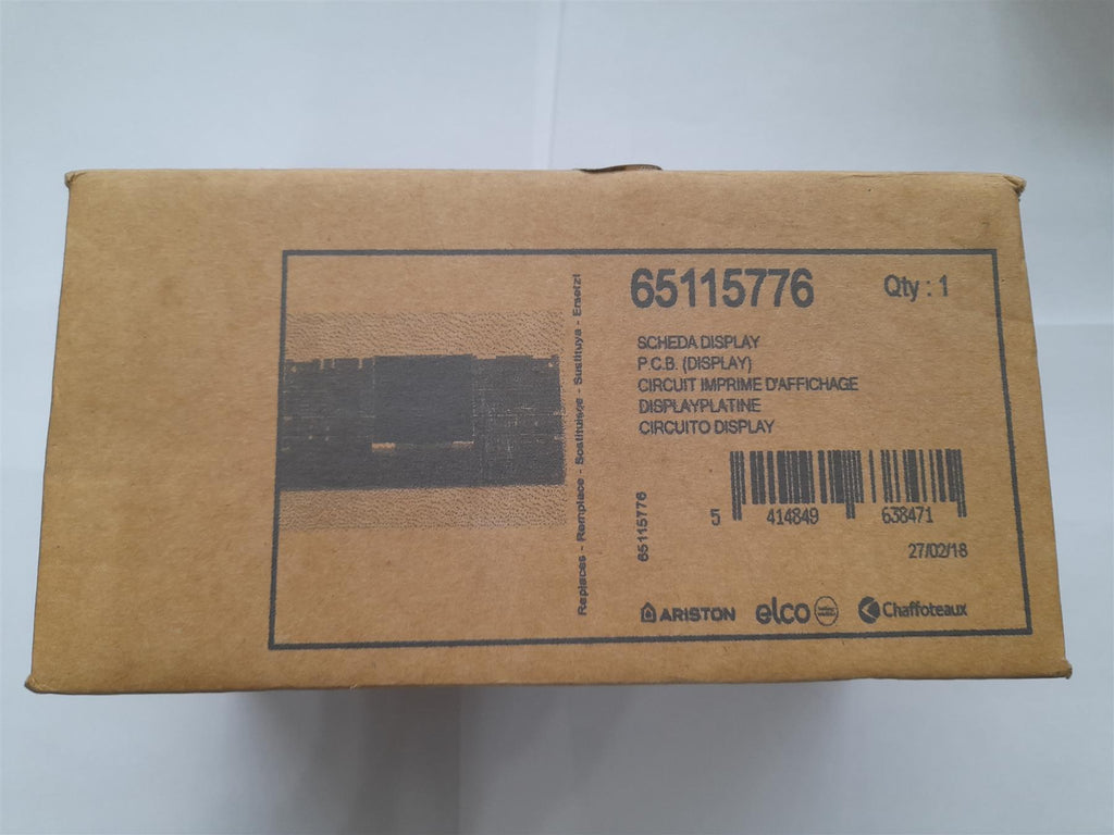 ARISTON DISPLAY PRINTED CIRCUIT BOARD 65115776