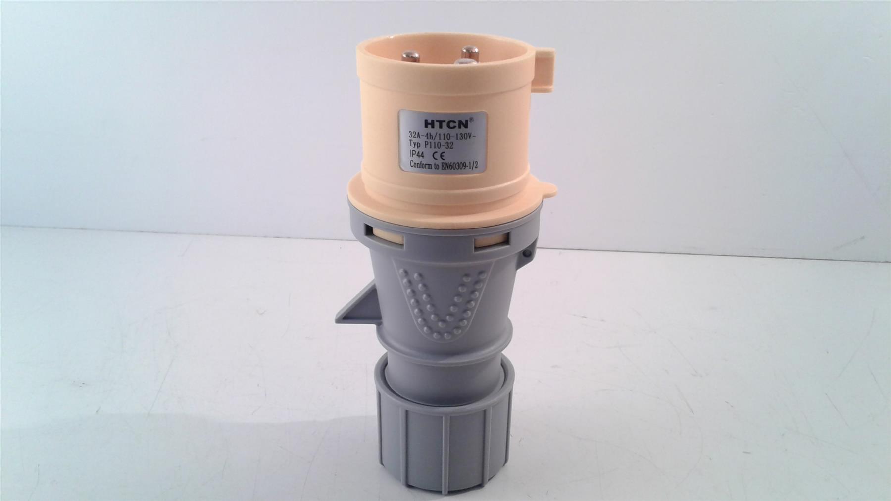 HTCN 32A 110V Yellow 3 Pin Industrial Plug Socket IP44