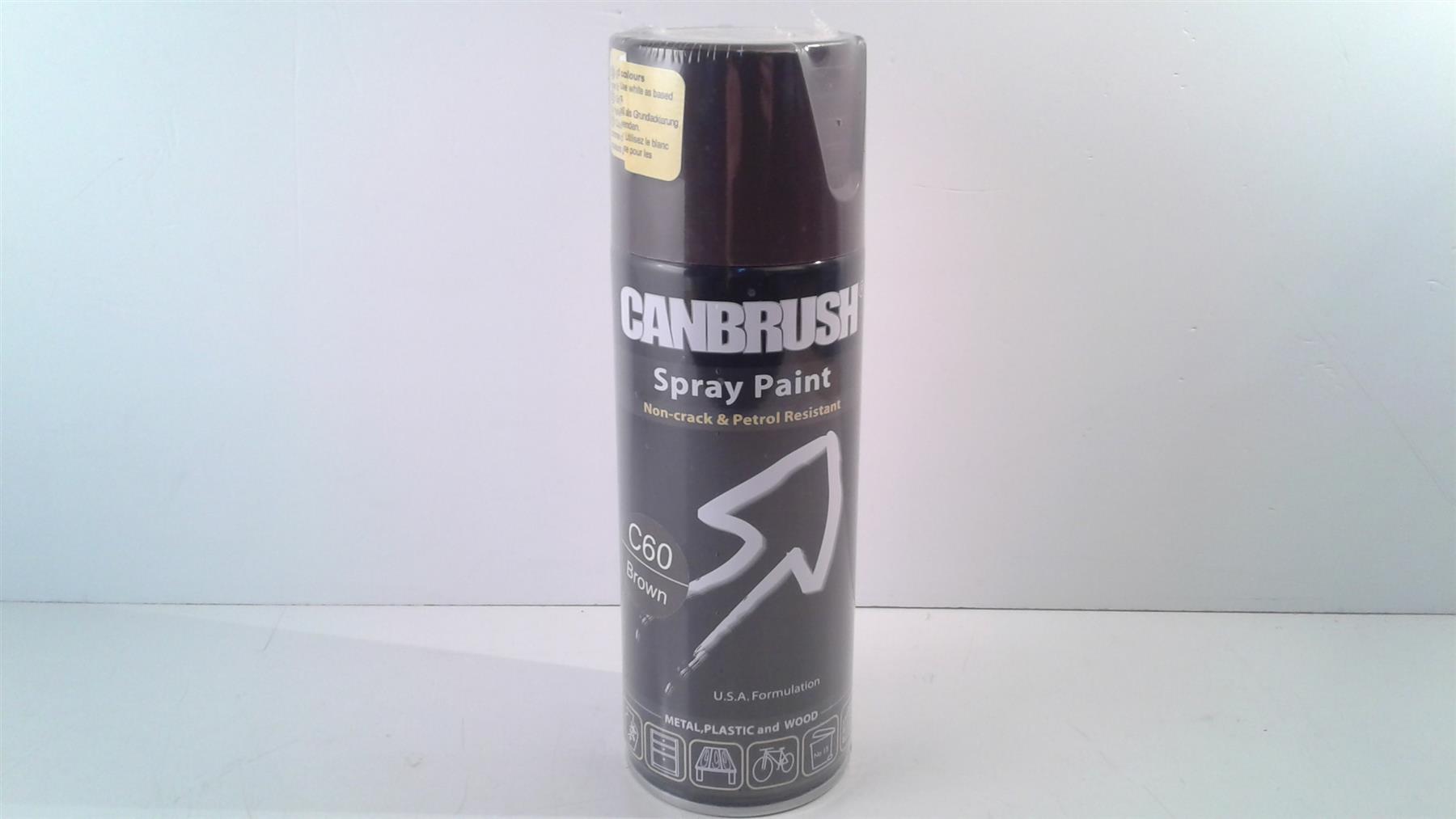 Canbrush Spary Paint C60 Brown for metal, plastic and wood