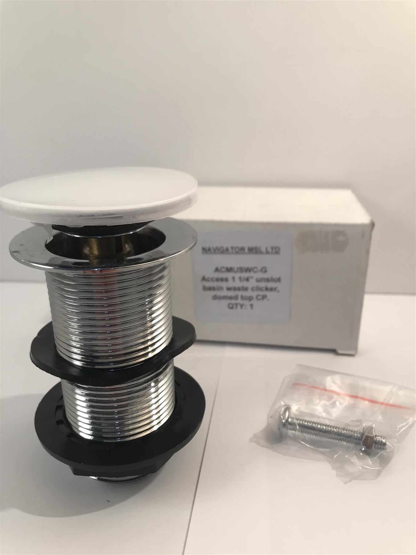 navigator 1 1/4" unslotted Basin Clicker Waste