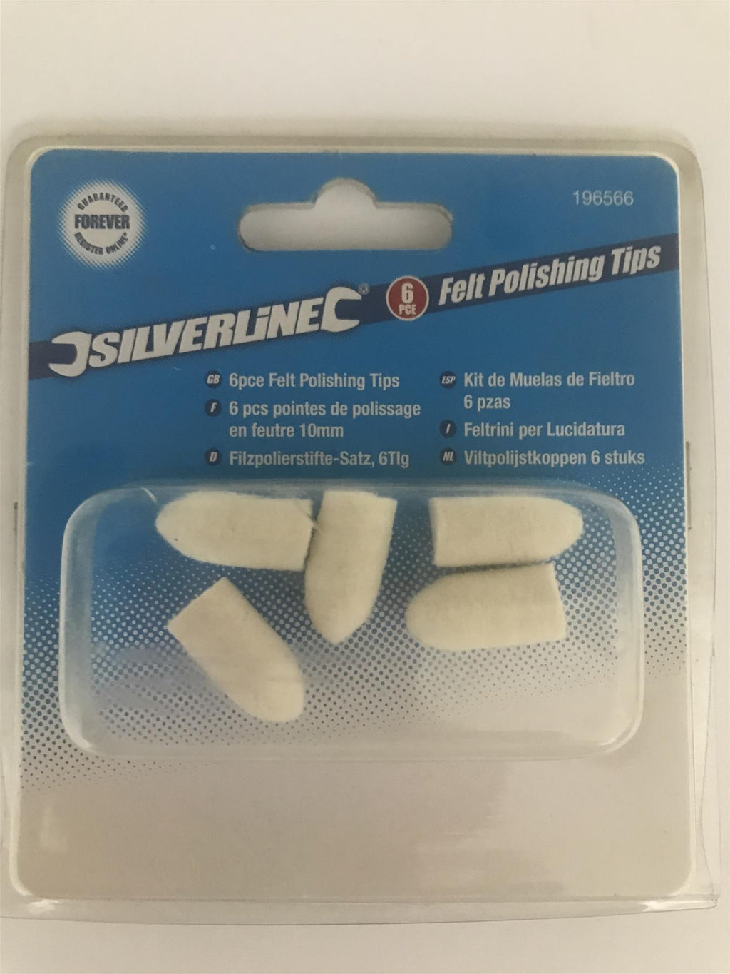 Silverline 6pc Felt Polishing Tips  196566