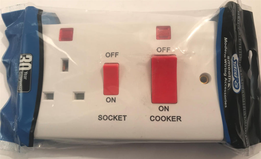 Selectric Smooth 45A Cooker Unit with 13A Switched Socket & Neons  SSL533