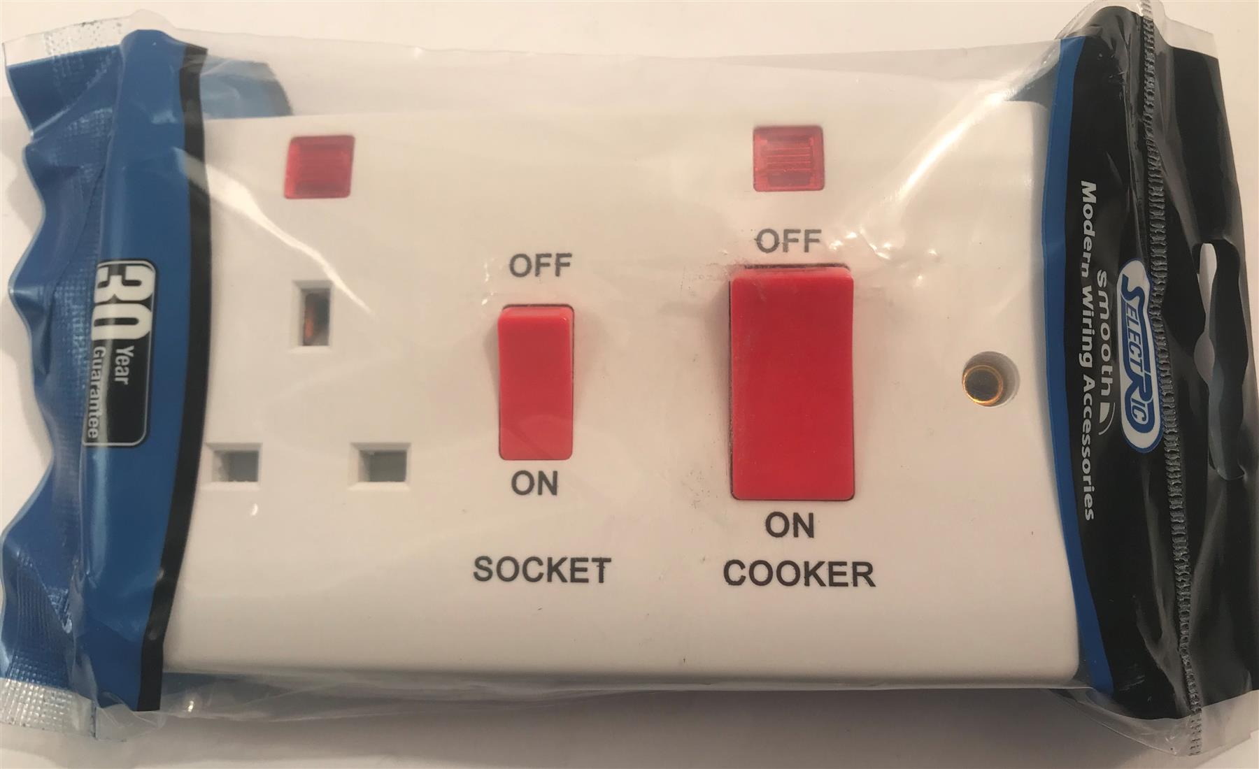 Selectric Smooth 45A Cooker Unit with 13A Switched Socket & Neons  SSL533