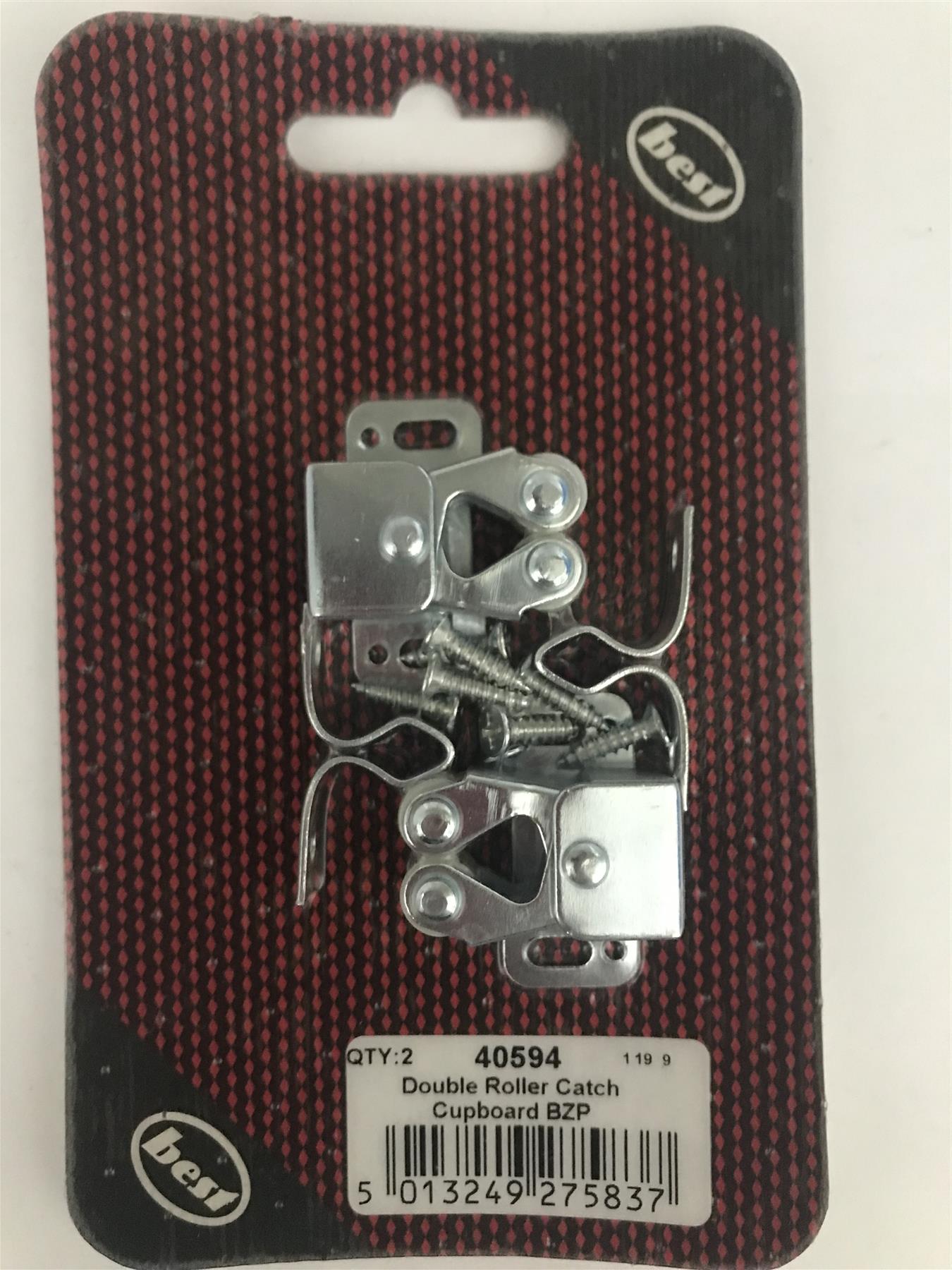 Best double Roller Catch for Cupboards Zinc Plated (2 Pk)  40594