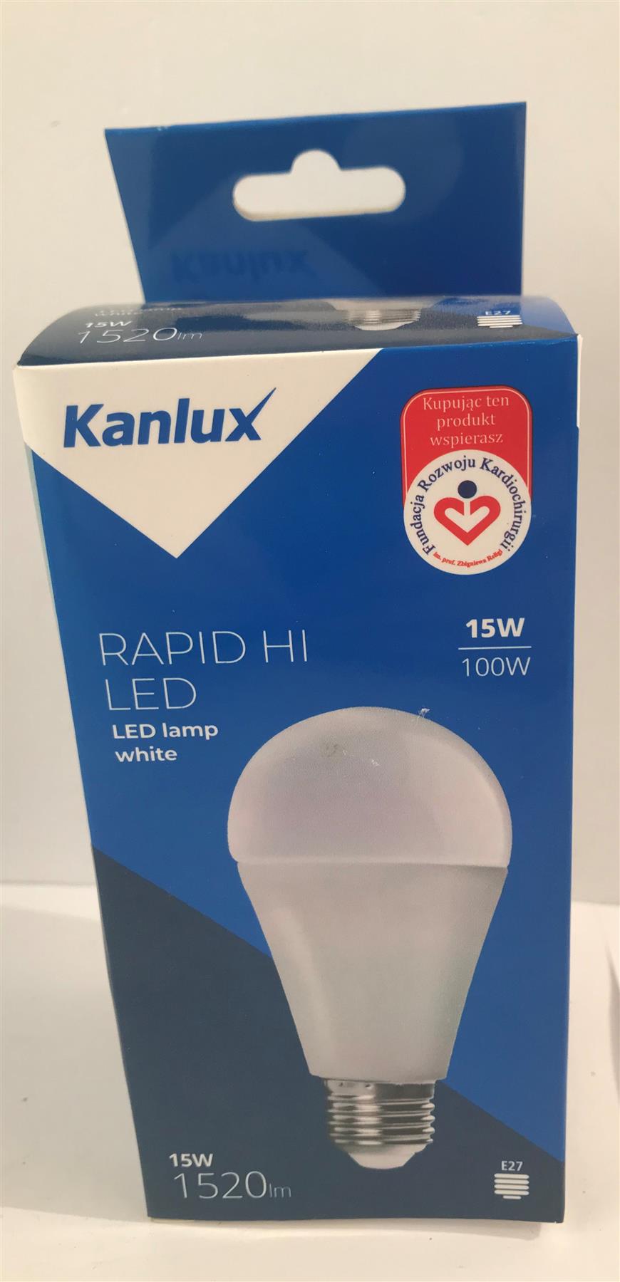 Kanlux 15W Rapid Hi LED Lamp White E27-NW  1520 lm  25401