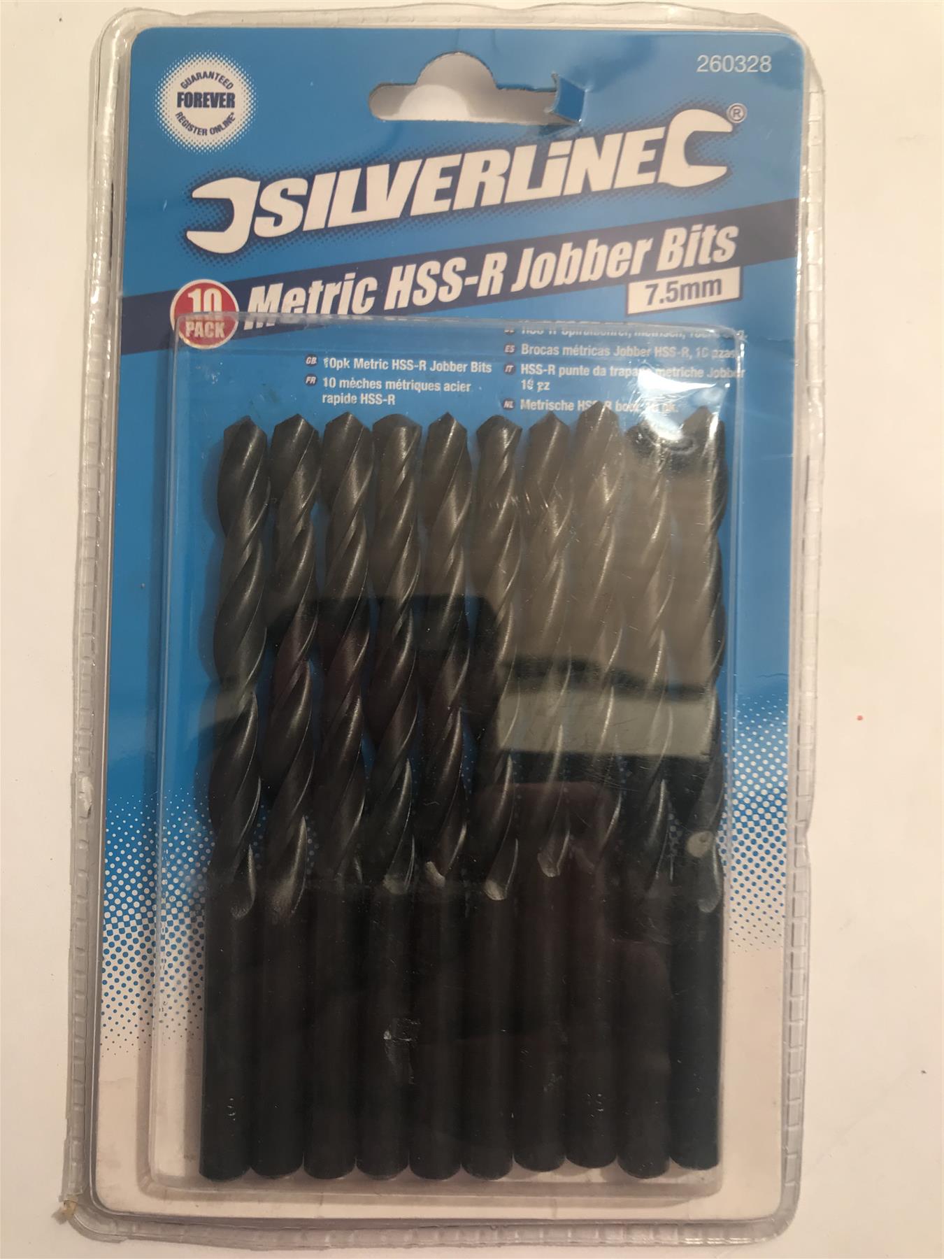 Silverline Metric HSS-R Jobber Bits 7.5mm (10 Pack)  260328