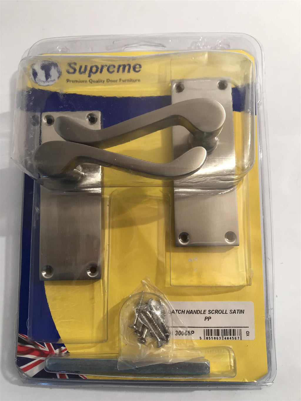 Supreme Latch Handle Scroll Satin Finish  30066P
