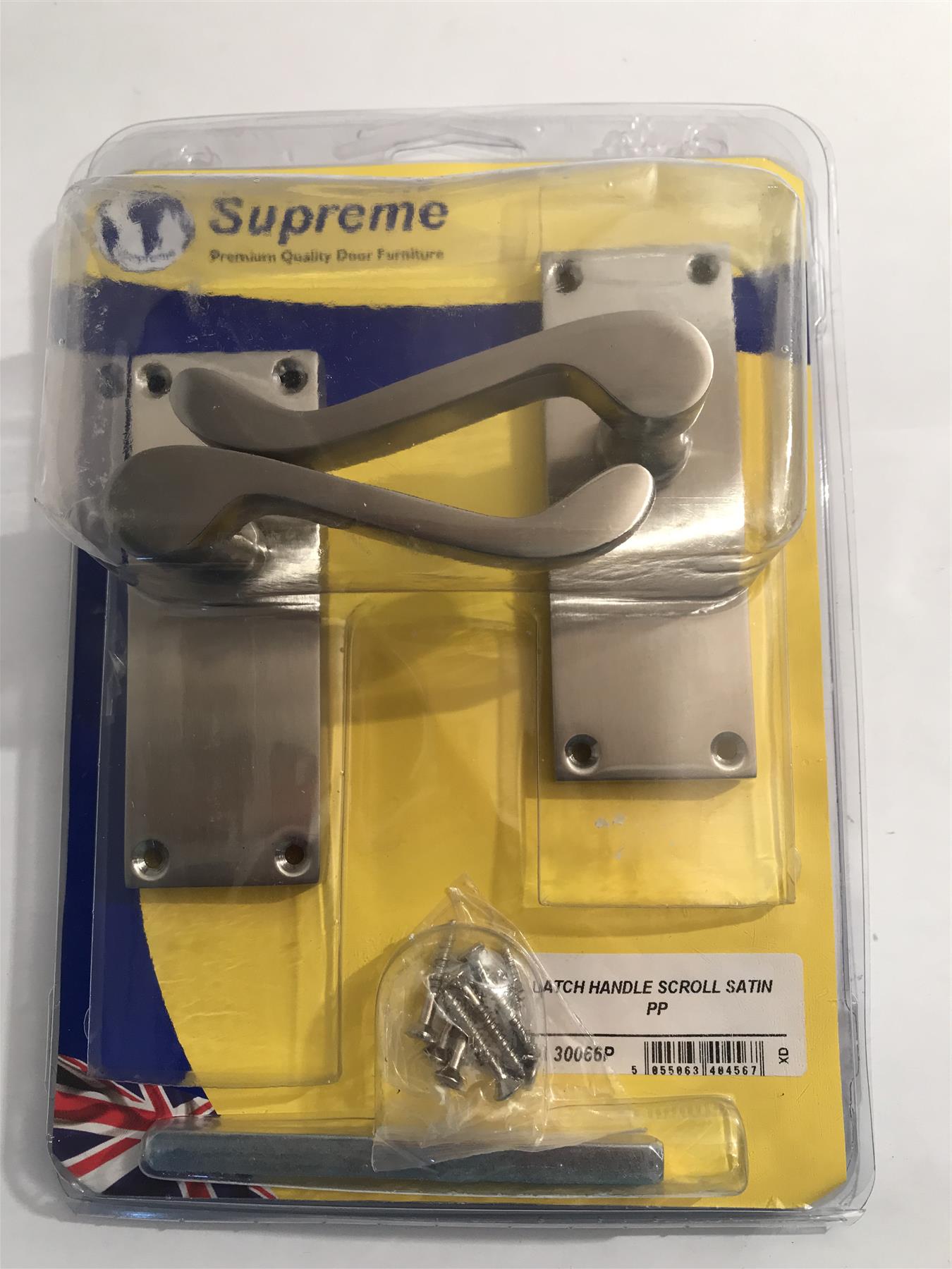 Supreme Latch Handle Scroll Satin Finish  30066P