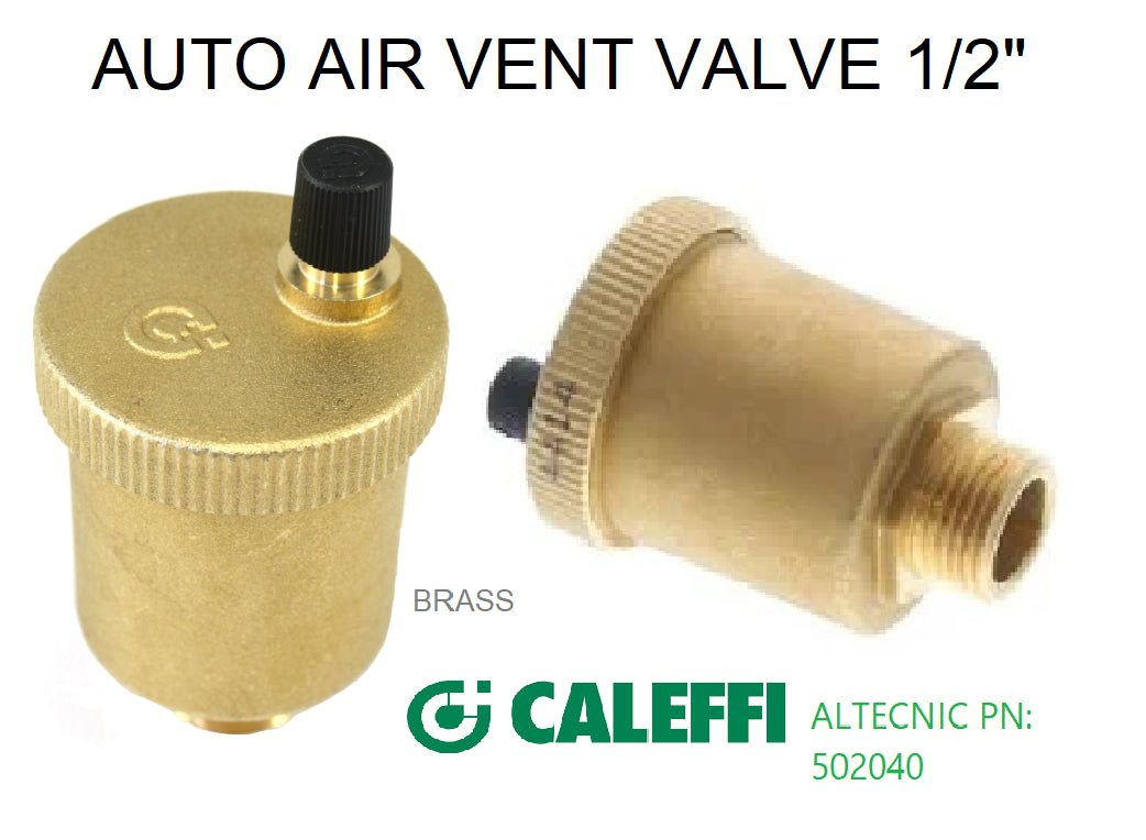 NEW Altecnic 1/2" MINICAL AUTO AIR VENT MBSP CALEFFI 502040 AAV