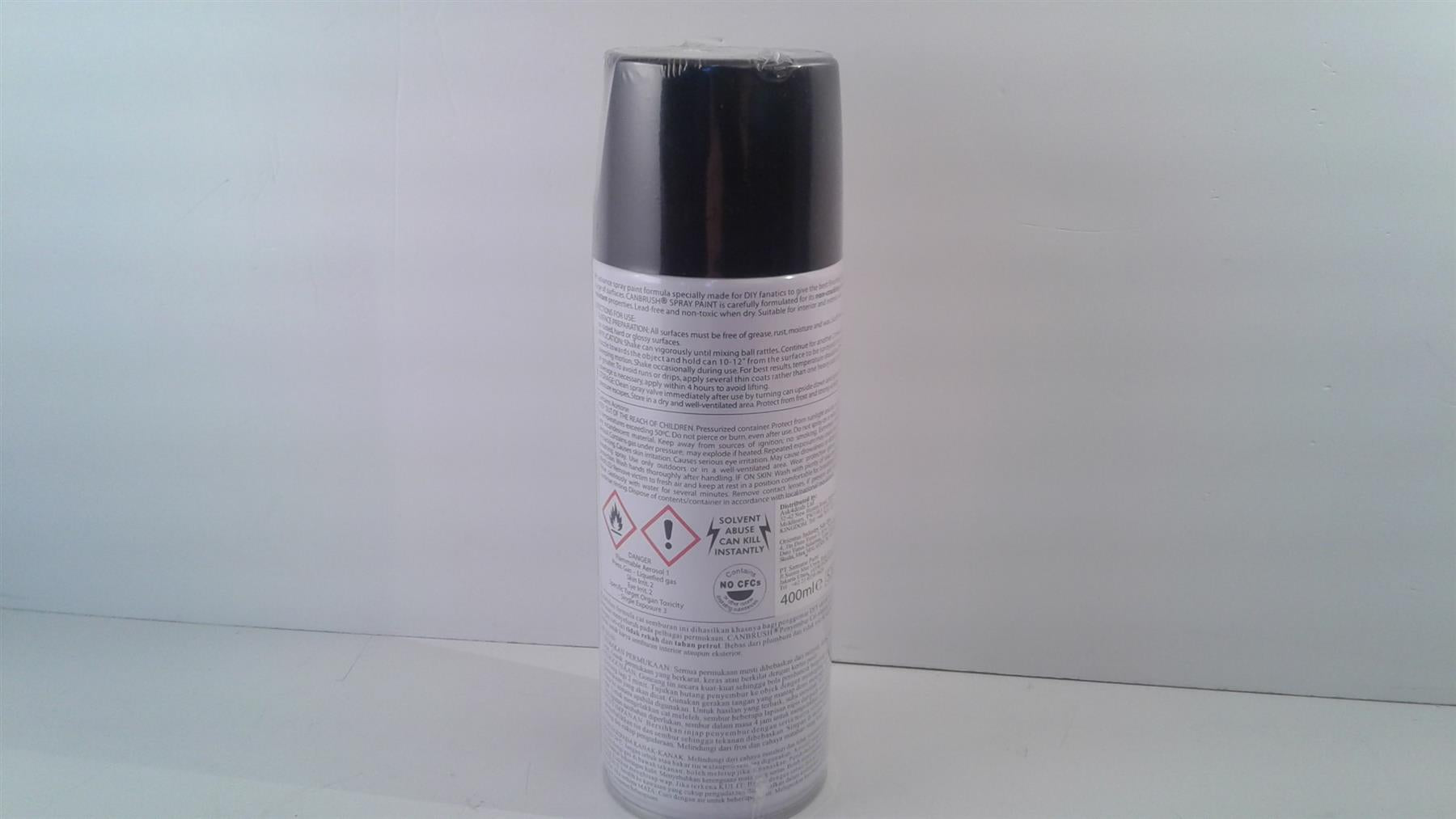 Canbrush Spray Paint C90* Ebony for metal, plastic and wood