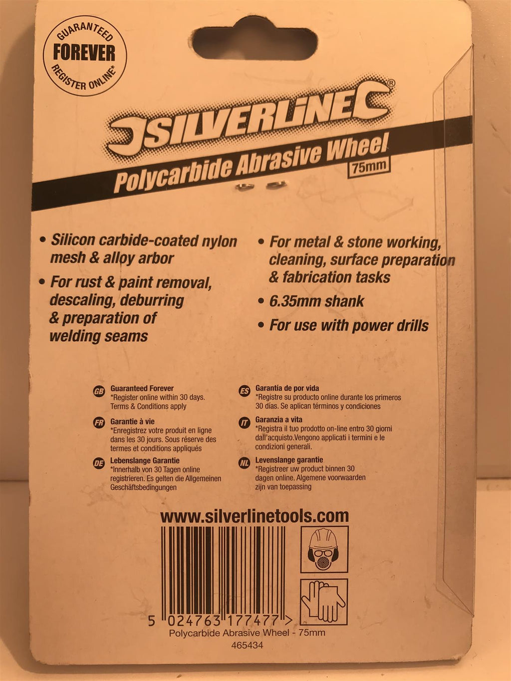Silverline Polycarbide Abrasive Wheel 75mm  465434